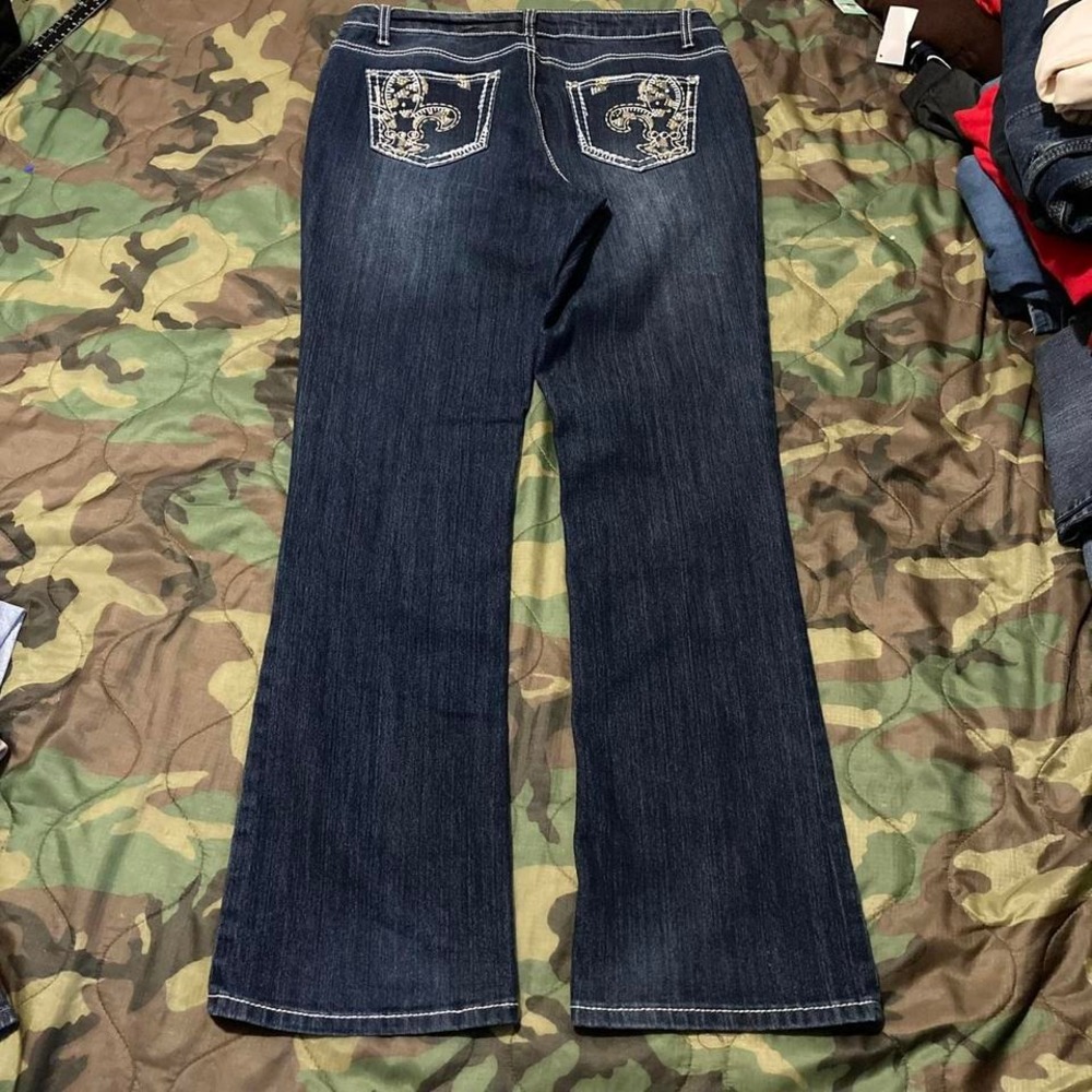 Revolt mid-rise fleur pocket bootcut flare jeans vtg y2k womens‎ 31/32